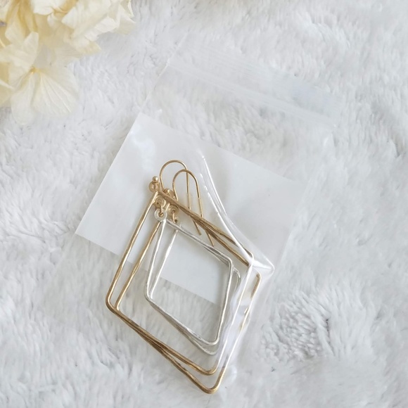 Miss Chic Gold and Silver Earrings, NWOT - Picture 2 of 6